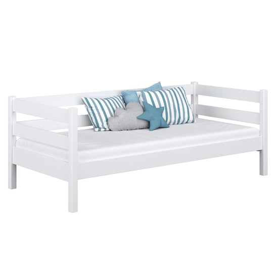Drewniane łóżko sofa N01 biały 120x180 N-Wood