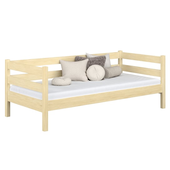 Drewniane łóżko sofa N01 sosna bezbarwna 100x180 N-Wood