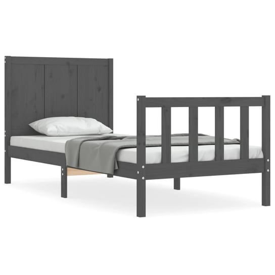 Drewniane łóżko sosnowe 195,5x95,5x100 szare Inna marka