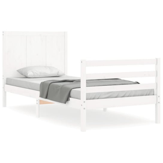 Drewniane łóżko sosnowe 205,5x105,5x100cm białe Zakito Europe