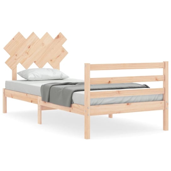 Drewniane łóżko sosnowe 205,5x105,5x81 cm, kolor n Inna marka