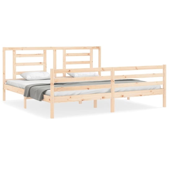 Drewniane łóżko sosnowe 205x205 cm, kolor naturaln Inna marka