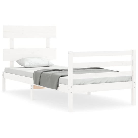 Drewniane łóżko sosnowe - białe, 205,5 x 95,5 x 81 Inna marka