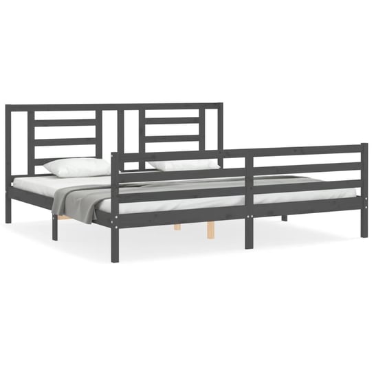 Drewniane łóżko szare 205,5 x 205,5 x 100 cm Inna marka