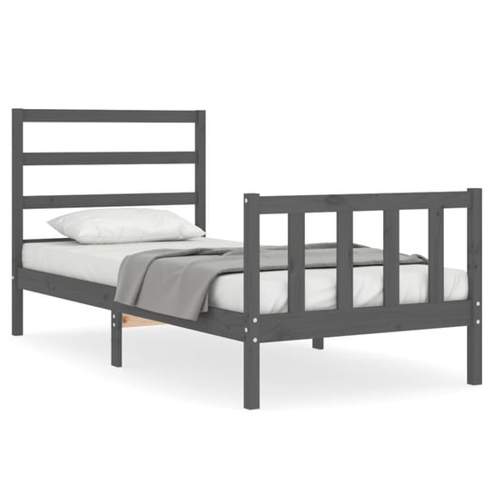 Drewniane łóżko szare, 205,5x105,5x100 cm Inna marka