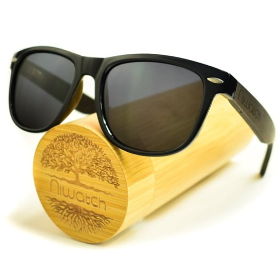 Drewniane okulary przeciwsłoneczne Niwatch Hydrus Black Niwatch