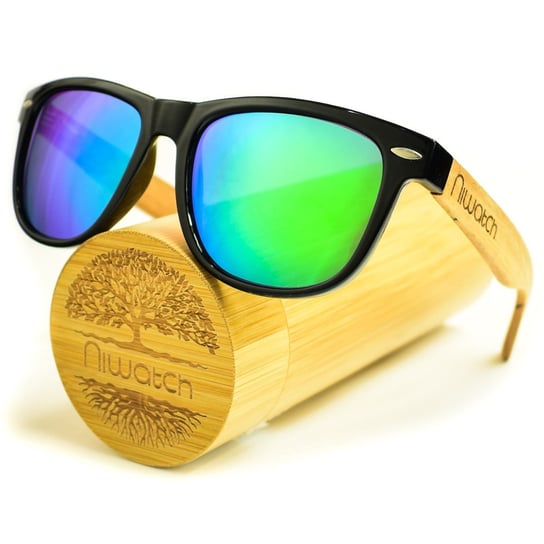 Drewniane okulary przeciwsłoneczne Niwatch Hydrus Green Niwatch