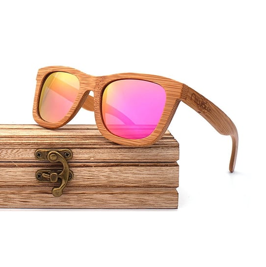 Drewniane okulary przeciwsłoneczne Niwatch Lupus Pink Niwatch