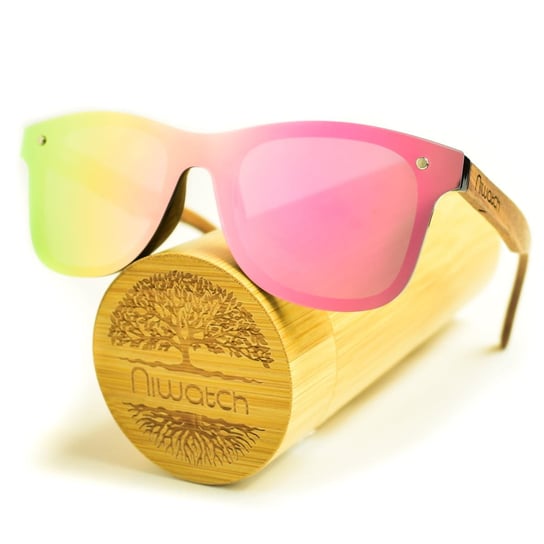 Drewniane okulary przeciwsłoneczne Niwatch Orion Pink Niwatch
