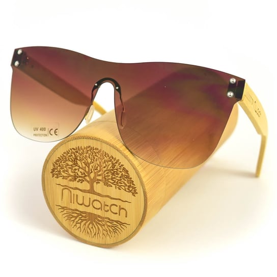 Drewniane okulary przeciwsłoneczne Niwatch Pavo Brown Niwatch