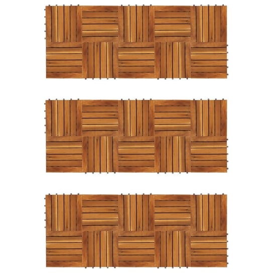 Drewniane płytki tarasowe 30x30 cm, antypoślizgowe / AAALOE Inna marka