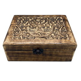 Drewniane Pudełko 20x15x7.5 cm - Drzewo Życia ANCIENT WISDOM