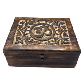 Drewniane Pudełko 20x15x7.5 cm - Om ANCIENT WISDOM