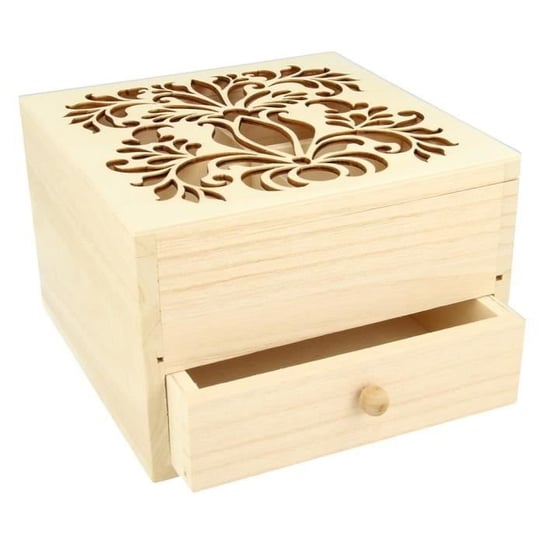 Drewniane pudełko na biżuterię Secret Garden - beż Artémio Inna marka