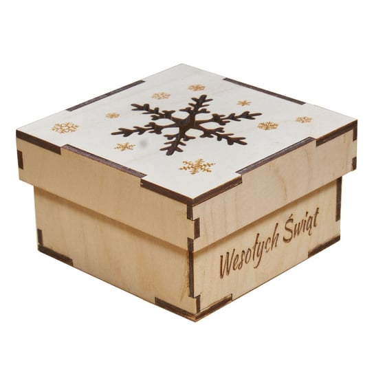 Drewniane pudełko na Boże Narodzenie Manufaktura Graweru