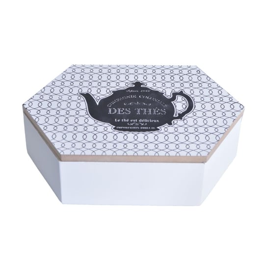 Drewniane pudełko na herbatę z przegródkami Teboks Duwen