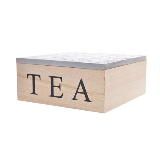 Drewniane pudełko na herbatę z przegródkami Tejboks Duwen