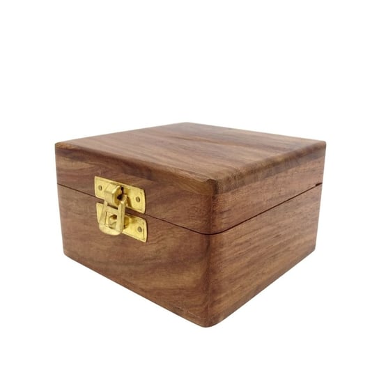 Drewniane pudełko na prezent 10 x 10 x 6 cm - WB57 GIFTDECO