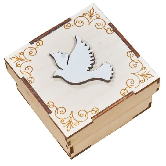 Drewniane pudełko na specjalne okazje - chrzest Manufaktura Graweru