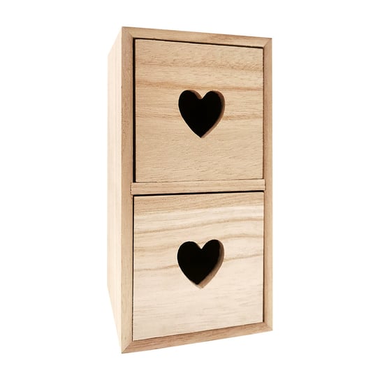 Drewniane pudełko serce 9,8 x 9,2 x 19,0 cm Empik