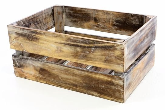 Drewniane pudełko VINTAGE DIVERO brązowe - 51 x 36 x 23 cm Divero