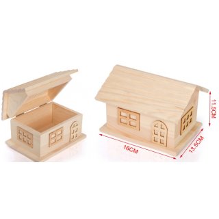Drewniane Pudełko W Kształcie Domu 16*135*115 Em-Home Em-Home