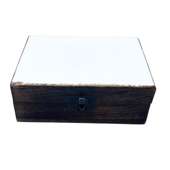 Drewniane pudełko z ceramiczną powłoką – Białe Inna marka