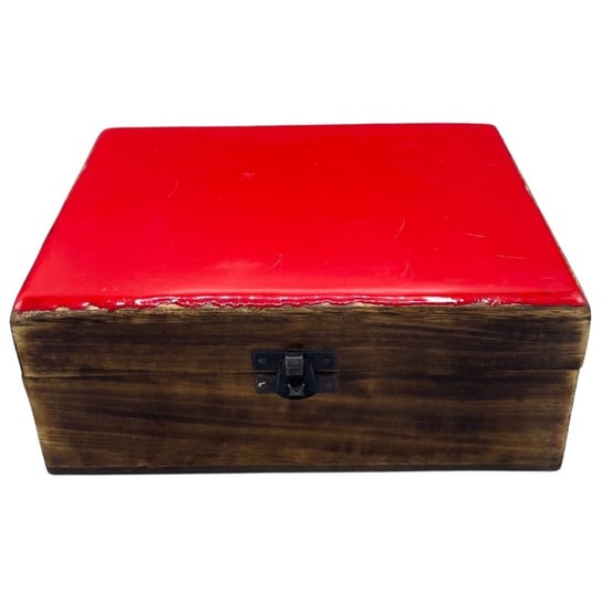 Drewniane pudełko z ceramiczną powłoką – Czerwone Duże Inna marka