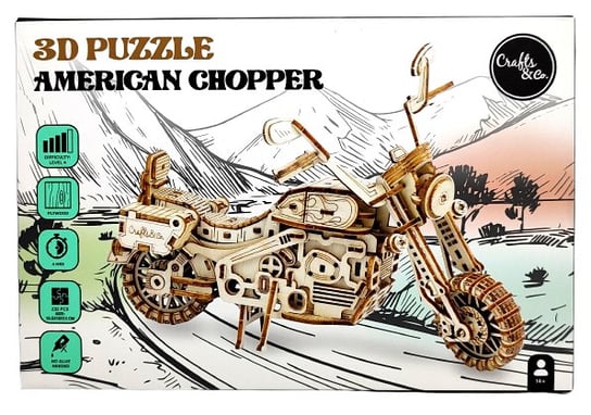 Drewniane puzzle 3D American Chopper Inna marka