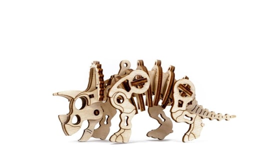 Drewniane Puzzle 3D - Dinozaur Triceratops Wooden.City