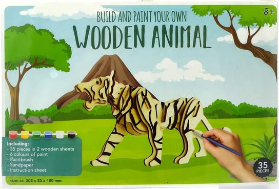 Drewniane Puzzle 3D Do Malowania. Tygrys KARSTEN