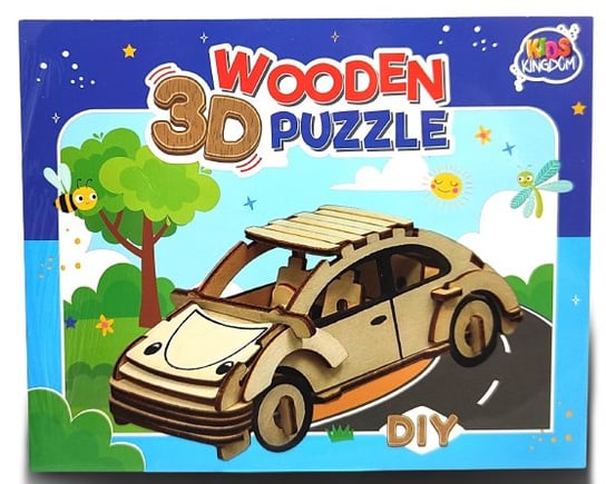 Drewniane Puzzle 3D - Samochód KARSTEN