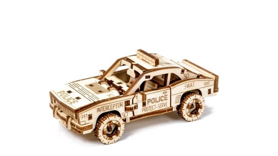 Drewniane Puzzle 3D – Samochód Policyjny Wooden.City