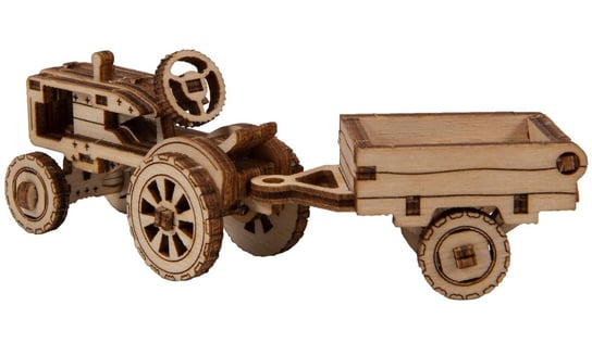 Drewniane puzzle 3D Wooden.City Superfast - Traktor z przyczepką Wooden.City