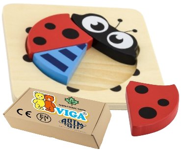 DREWNIANE PUZZLE dla niemowląt zabawki rozwojowe edukacyjne montessori VIGA 18m+ zabawka montessori PakaNiemowlaka