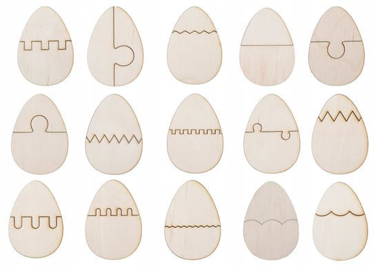 drewniane Puzzle jajka pisanki Wielkanoc 30 el. Inny producent