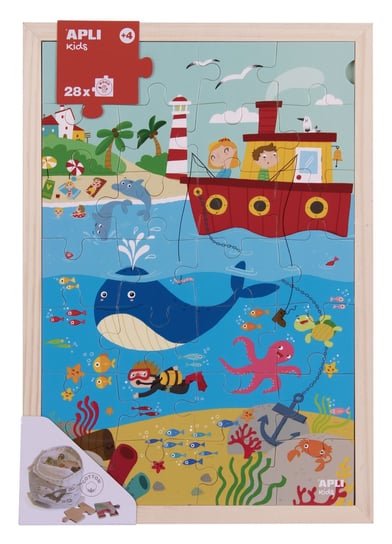 Drewniane puzzle w ramce Apli Kids - Ocean 4+ APLI Kids