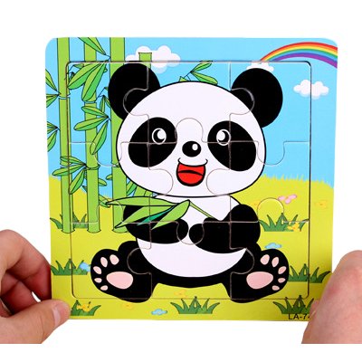 Drewniane Puzzle W Ramce Układanka Edukacyjna Panda Inna marka