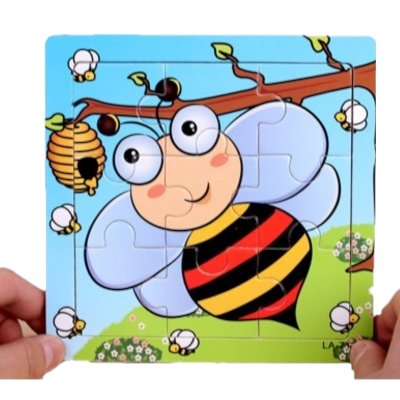 Drewniane Puzzle W Ramce Układanka Edukacyjna Pszczółka Inna marka