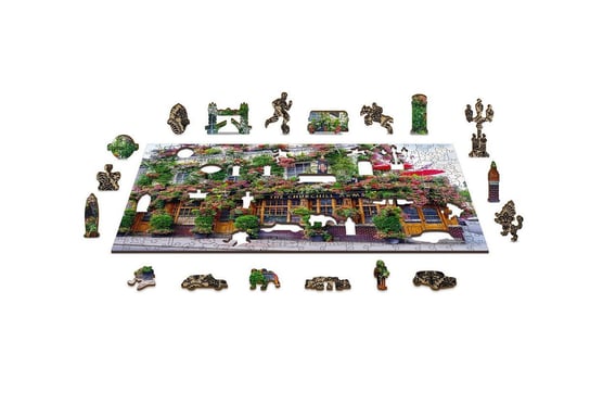 Drewniane Puzzle z figurkami – Londyński pub rozm. L, 300 elementów Wooden.City