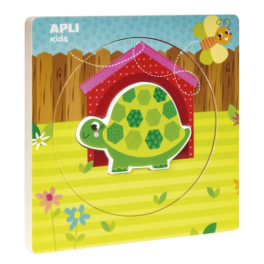 Drewniane puzzle z warstwami Apli Kids - Żółw 2+ APLI Kids