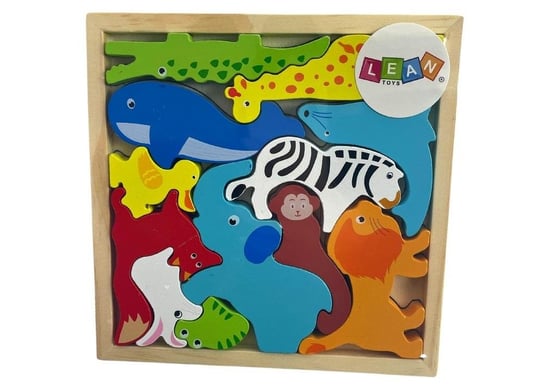 Drewniane Puzzle Zwierzęta Do Dopasowania Lean Toys
