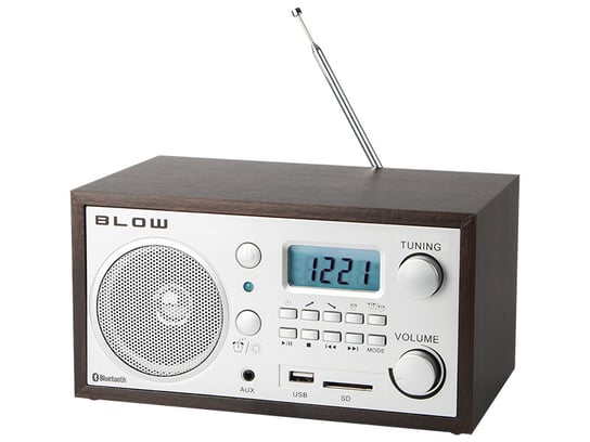 Drewniane radio analogowe przenośne BLOW RA2 AM/FM Bluetooth Blow