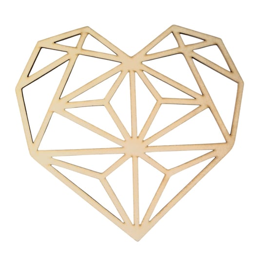 Drewniane serce ażurowe Dekoracja na ślub 20 x 19,5 cm Inna marka