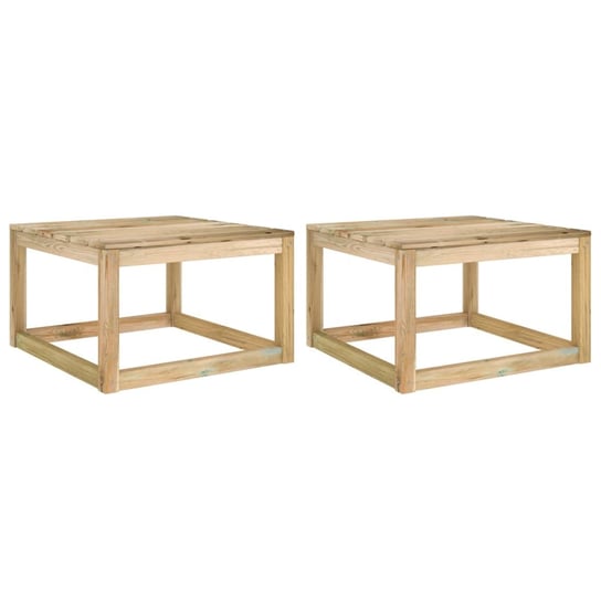 Drewniane stoliki ogrodowe z palet - 60x60x36.5 cm / AAALOE Inna marka