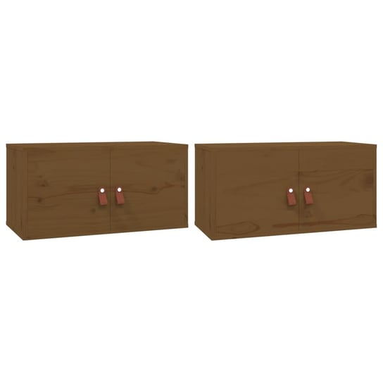 Drewniane szafki ścienne, 60x30x30 cm, kolor miodo / AAALOE Inna marka