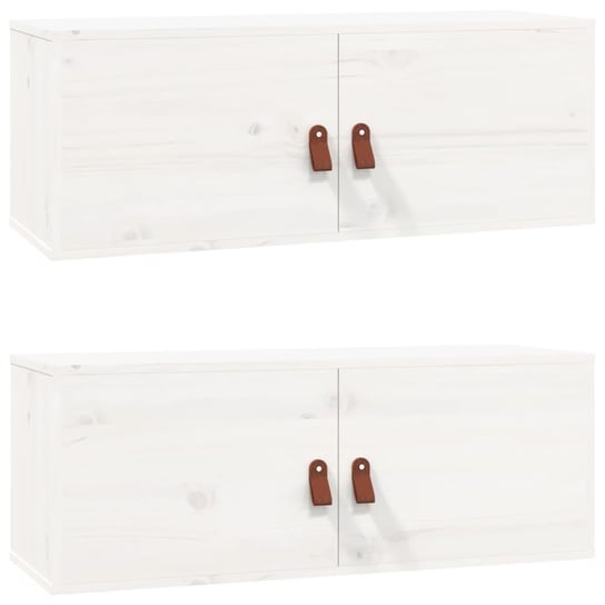 Drewniane szafki ścienne - białe, 80x30x30 cm / AAALOE Inna marka