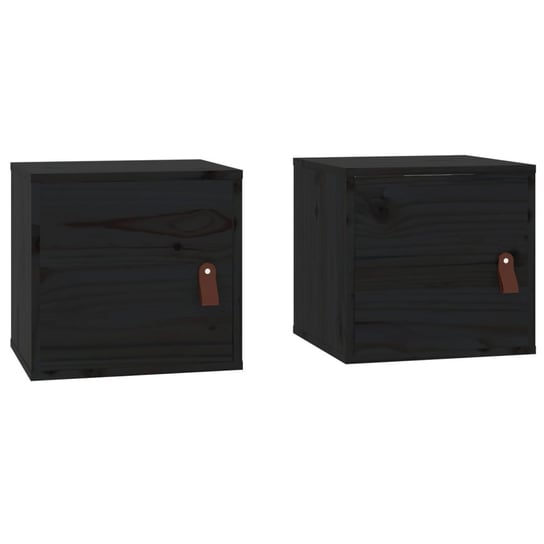 Drewniane szafki ścienne - czarne, 31,5x30x30 cm ( / AAALOE Inna marka