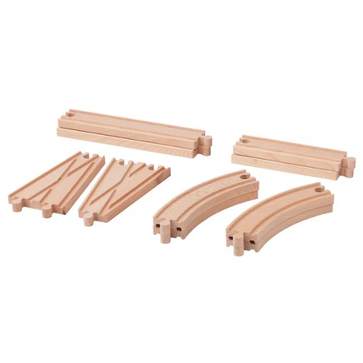 Drewniane Tory Szyny Lillabo 10 Elementów Ikea