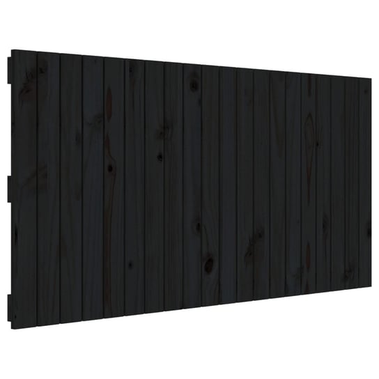 Drewniane wezgłowie łóżka, 127,5x3x60 cm, czarne Inna marka